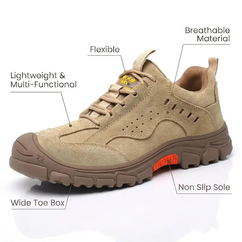 Ortho Safety Boots - Comfortable Composite Toe Shoes + FREE Insoles