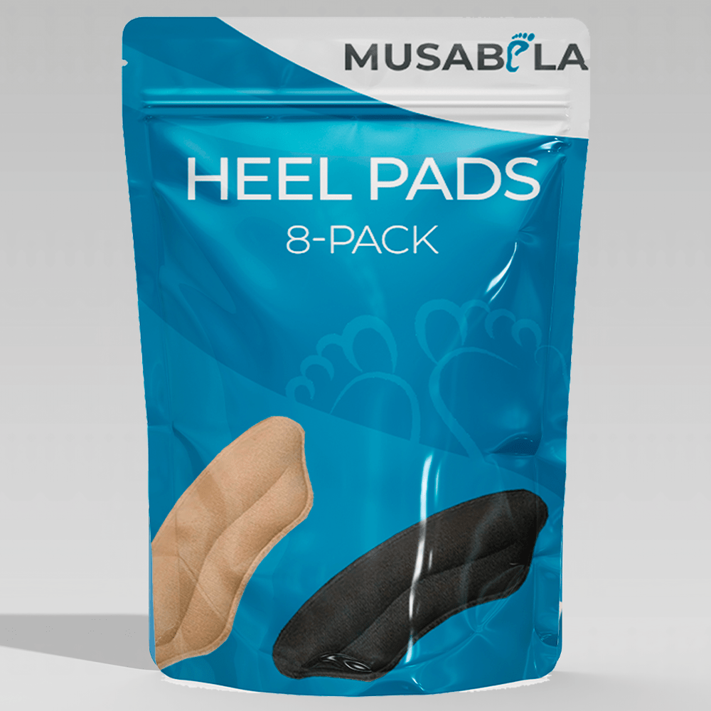 وسادات الكعب (عبوة من 8 قطع) | تمنع ظهور البثور وتقلل انزلاق الكعب في الأحذية الفضفاضة