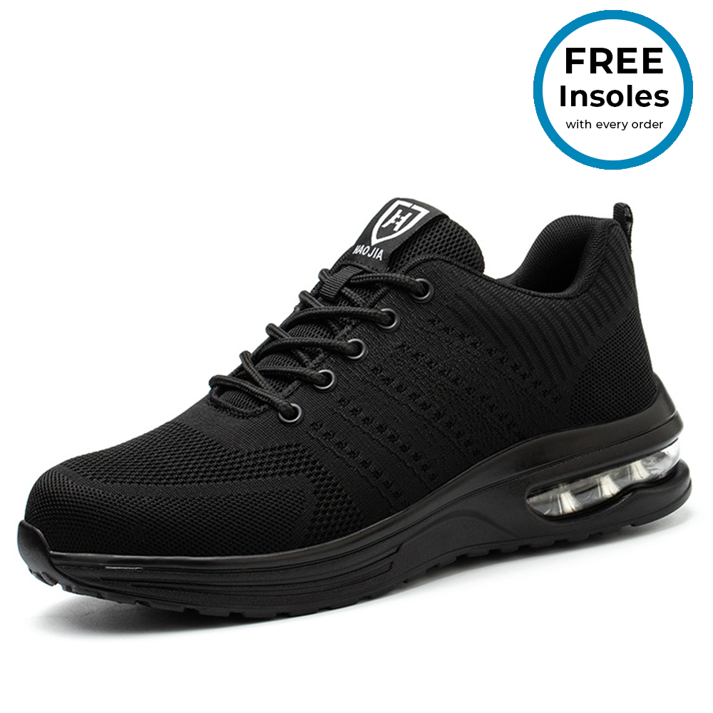 Ortho Safety PRO for Men - Comfortable Steel Toe Shoes + FREE Insoles