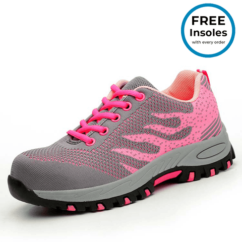 Ortho Safety PRO - Comfortable Steel Toe Shoes + FREE Insoles